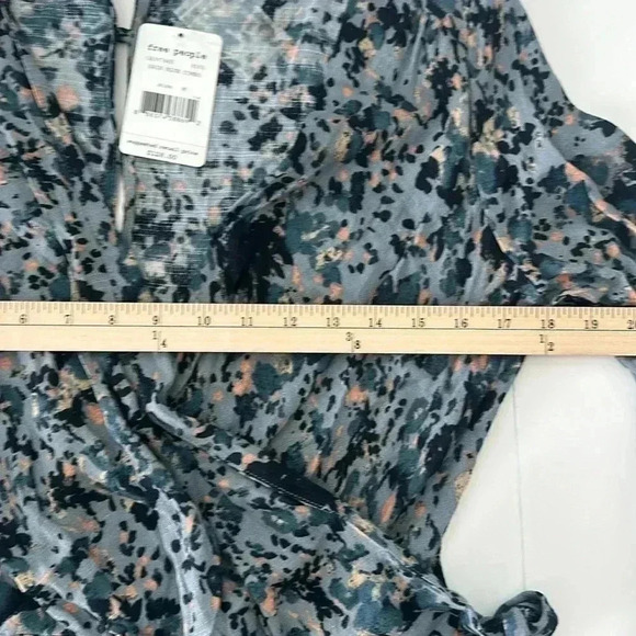 NWT Free People All the Right Ruffles Romper Medium (Rain Blue Combo) - Picture 4 of 8